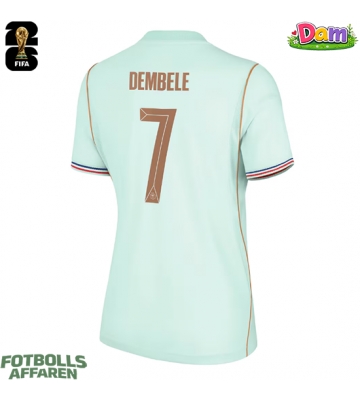 Frankrike Ousmane Dembele #7 Bortatröja Kvinnor VM 2026 Kortärmad